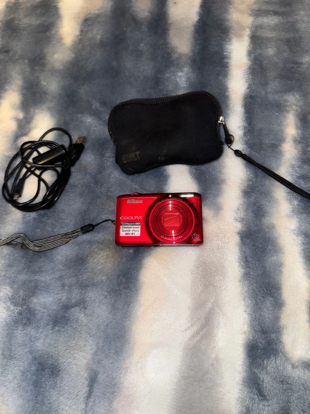 Nikon COOLPIX S6500 Digital Camera 16MP Red 12x Optical Zoom
